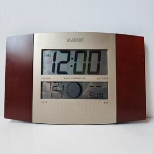 La Crosse Technology Radio Controlled Digital Atomic Clock 8117 Tested READ